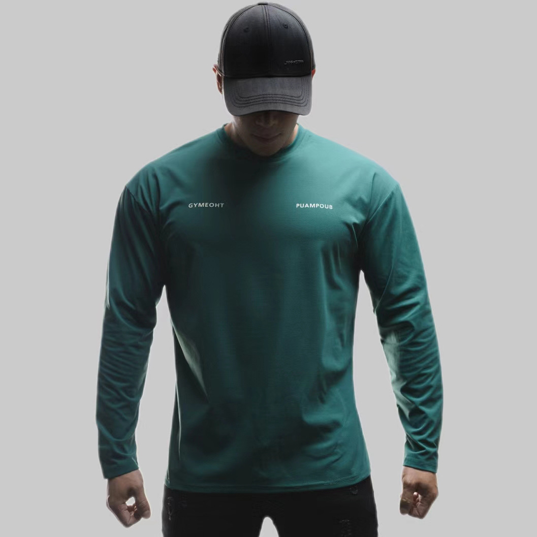 美式运动宽松长袖男T恤