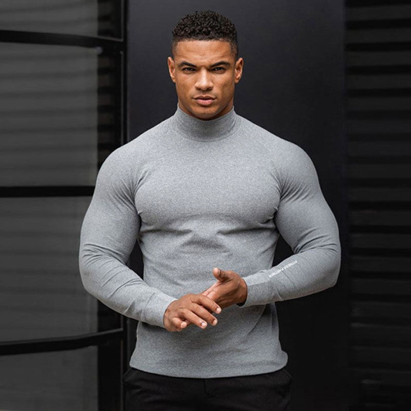 秋冬型男紧身衣肌肉猎人运动高领长袖打底衫跑步速干弹力健身T恤,运动服/休闲服装,健身衣,淘宝优惠券,粉丝福利购,淘宝优惠卷
