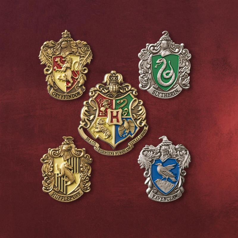 Set of 5 pcs Harry Potter Hogwarts House Metal Pin Badge