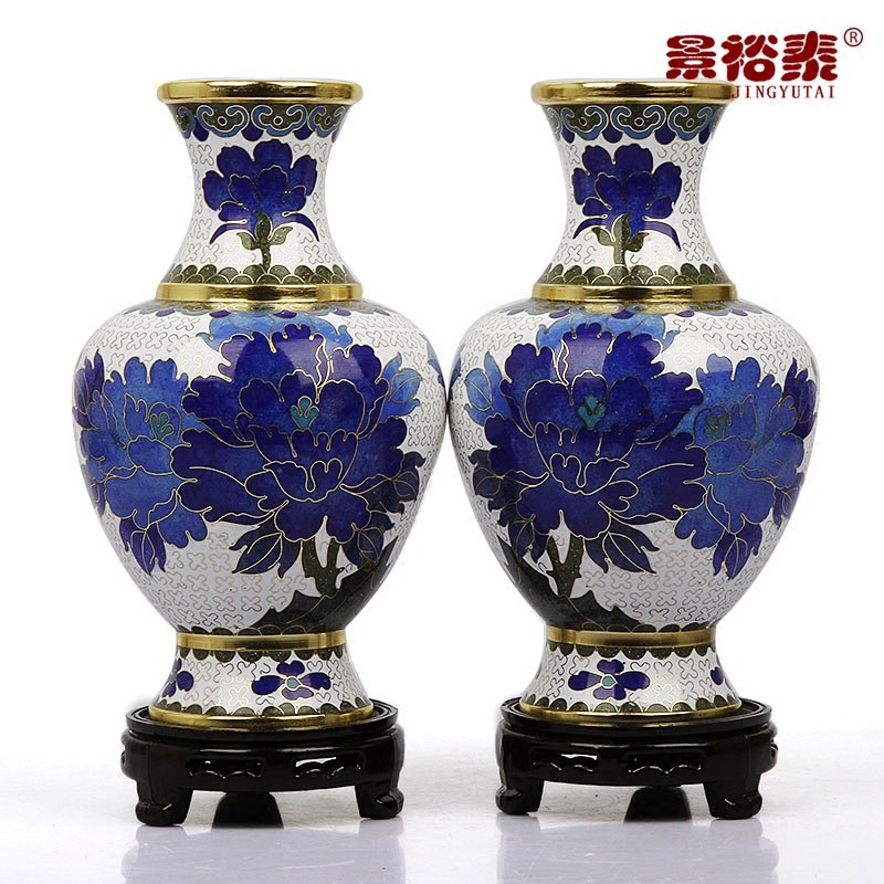 景泰蓝花瓶8寸10寸特色铜胎掐丝珐琅外事生日礼品商务摆件工艺品
