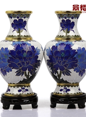 景泰蓝花瓶8寸10寸特色铜胎掐丝珐琅外事生日礼品商务摆件工艺品