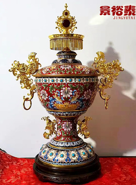 摆件客厅景泰蓝景裕泰铜胎中式