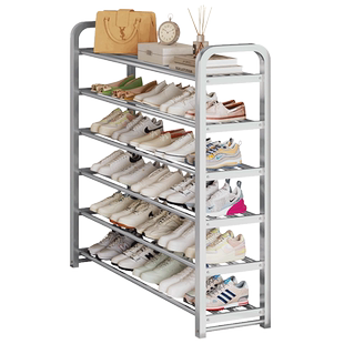 简易鞋架子门口家用宿舍出租屋用小型窄小2023爆款收纳鞋柜不锈钢