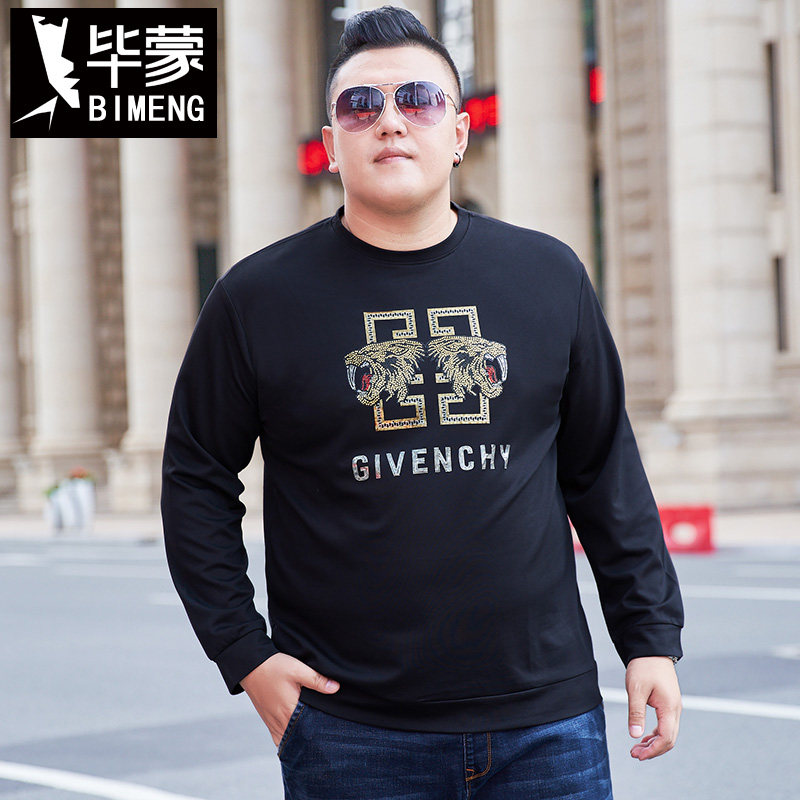 加肥加大卫衣男350斤春秋超大码400斤胖子男装特大码300斤长袖t恤