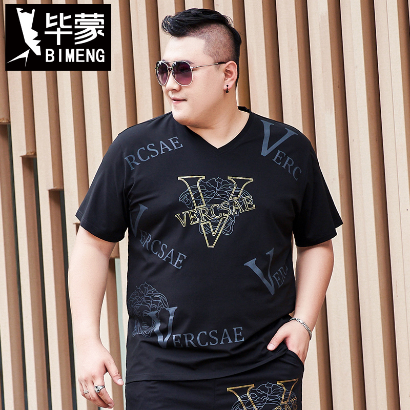 胖子夏季短袖t恤宽松休闲男装