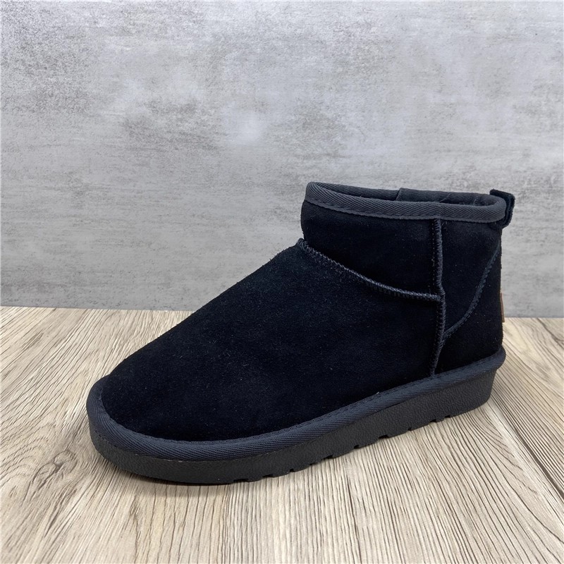 真皮秋冬加绒雪地靴女周冬雨同款