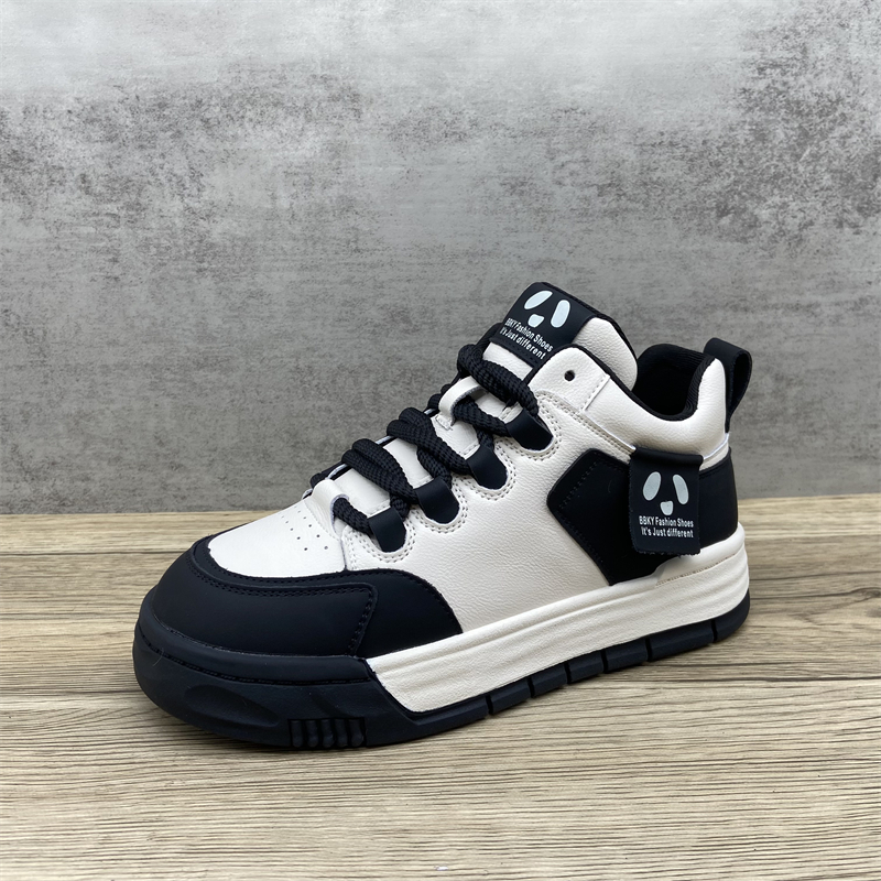 真皮高帮小白鞋女韩版百搭平底