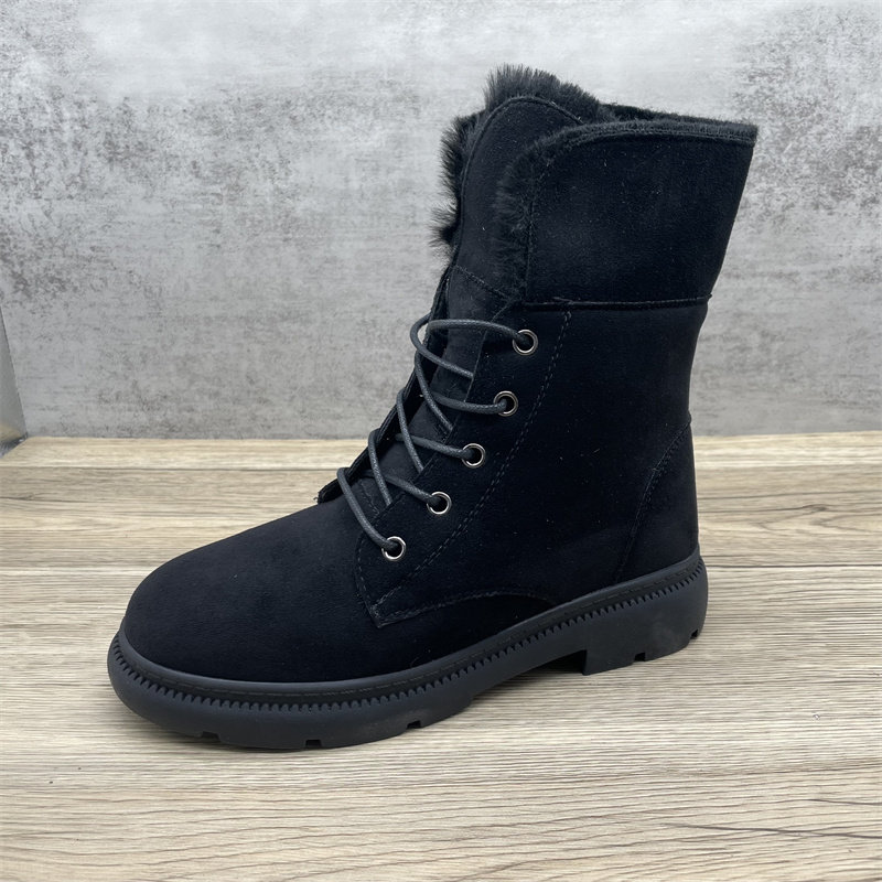 断码撤柜处理特价冬季新款磨砂真皮厚绒保暖女棉靴马丁靴雪地靴女