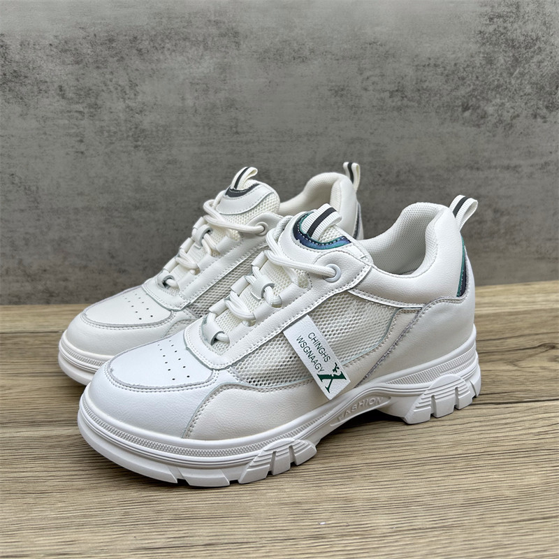 商场断码处理真皮网面透气小白鞋女内增高薄款防滑休闲运动单鞋潮,女鞋,时尚休闲鞋,淘宝优惠券,粉丝福利购,淘宝优惠卷
