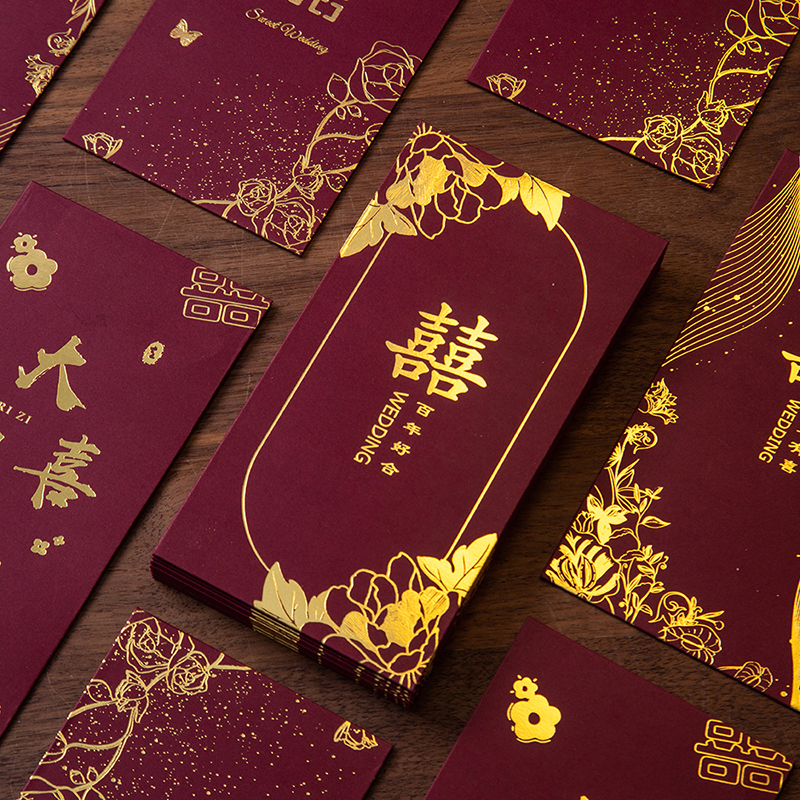 2025烫金红包结婚专用婚礼高档创意千元利是封回礼随份子新婚喜包