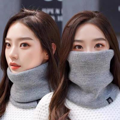 护颈小围脖女冬季保暖加绒加厚脖套防风防寒面罩冬天户外骑行装备