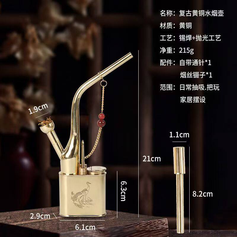 复古老式水烟袋锅水烟壶烟斗烟枪