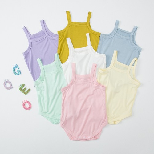 婴儿莫代尔包屁衣宝宝吊带