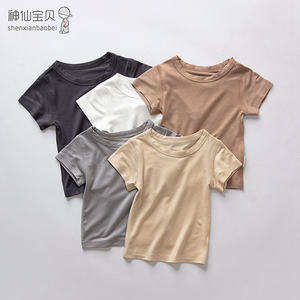莫代尔婴儿短袖T恤半袖衣服夏天宝宝夏季男童女童上衣儿童婴幼儿