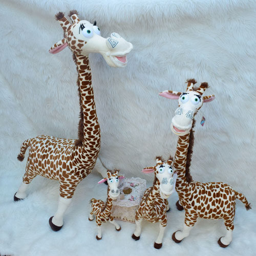 美国RUSS原单Madagascar马达加斯加长颈鹿梅尔曼公仔毛绒玩具娃娃