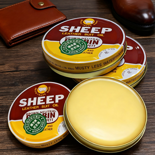 绵羊牌皮革宝真皮保养油抛光蜡滋养膏无色防水防霉上光皮衣皮鞋 油