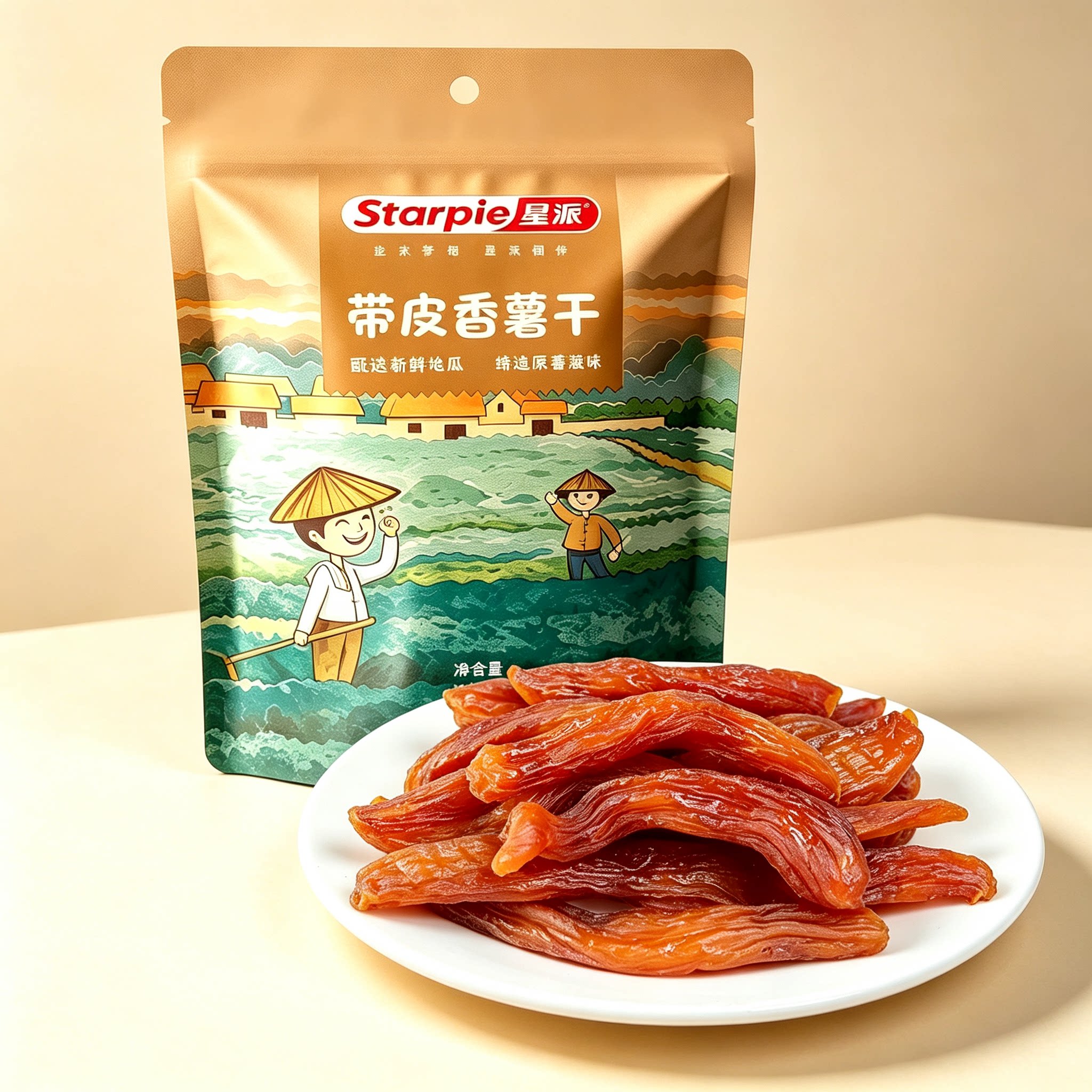 星派农家带皮香自制原味地瓜干