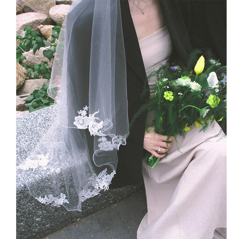 领证头纱简约复古蕾丝卷边新娘婚纱小头饰超仙甜美求婚拍照道具,服饰配件/皮带/帽子/围巾,头纱,淘宝优惠券,粉丝福利购,淘宝优惠卷