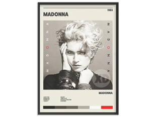 装饰画有框画挂画墙壁摇滚乐酒吧复古明星麦当娜专辑海报MADONNA