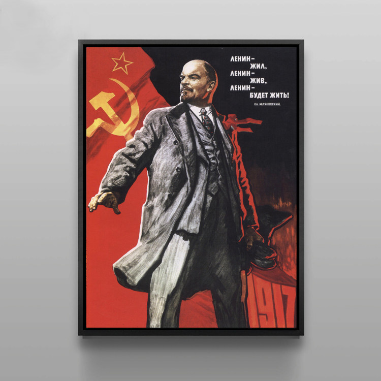 复古怀旧欧美装饰画有框挂画墙壁苏联斯大林列宁酒吧美式书房酒吧