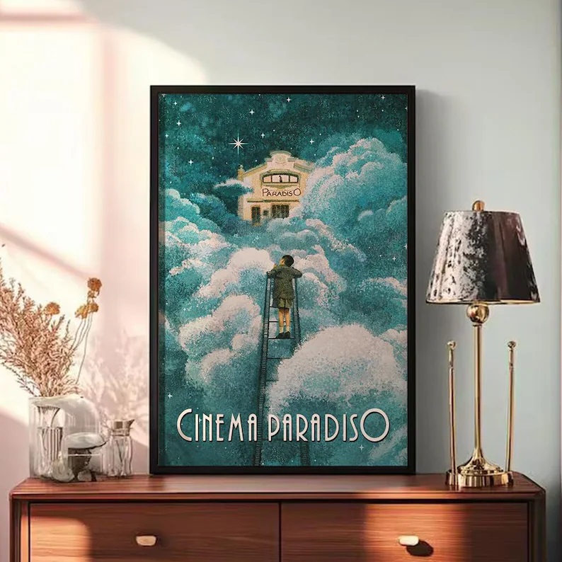 装饰画挂画墙画壁画电影海报复古怀旧天堂电影院Cinema Paradiso