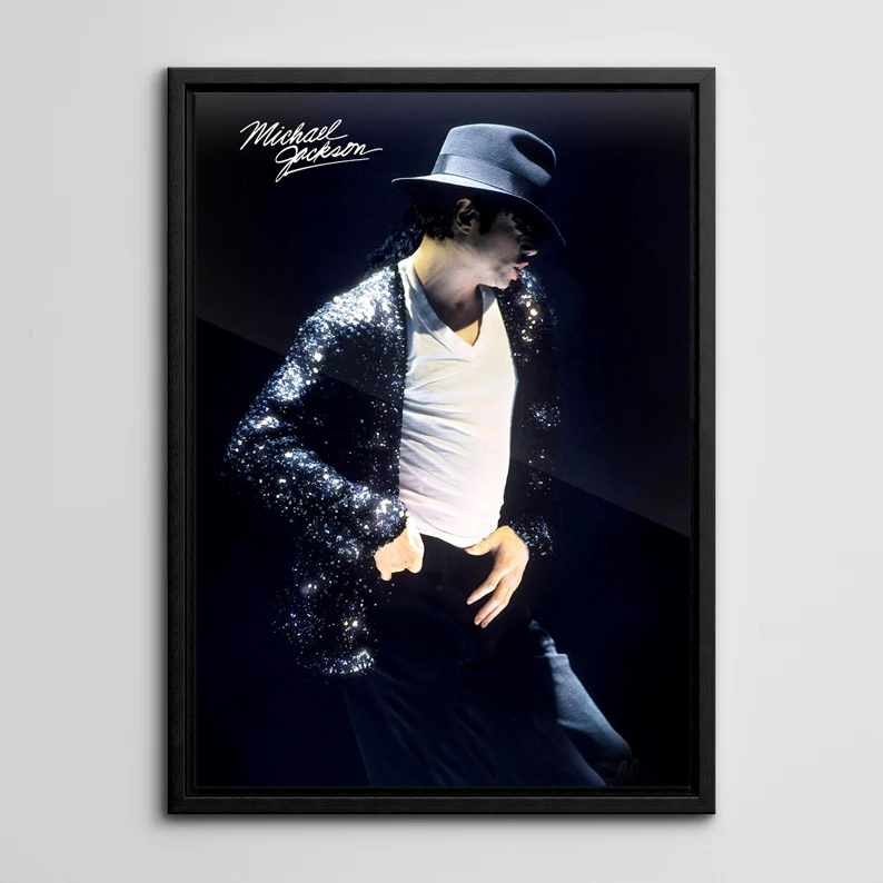 装饰画挂画墙壁现代简约音乐海报迈克尔杰克逊艺术摄影礼物画框