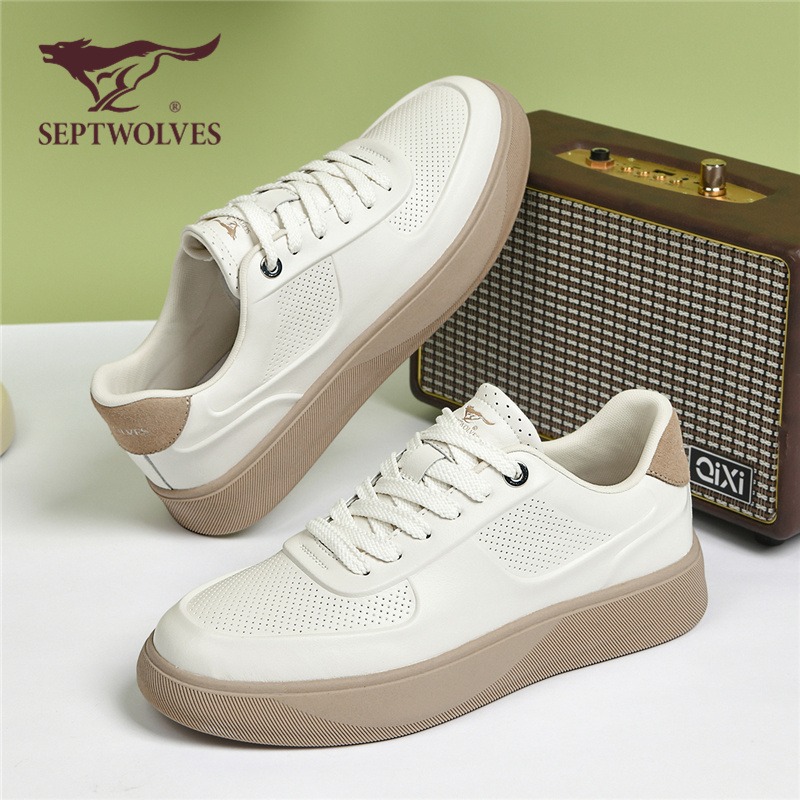 七匹狼白色板鞋2025夏季新款男鞋