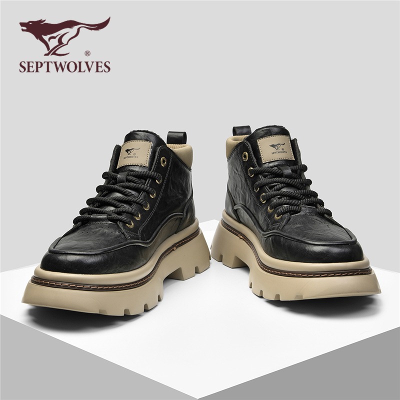七匹狼休闲马丁靴软底软面男靴