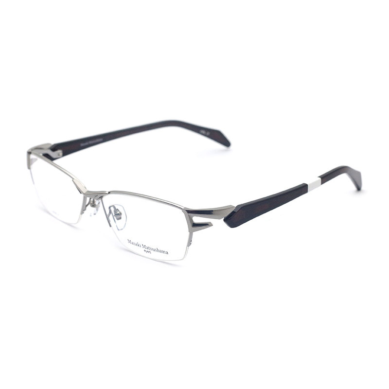 日本Masak松岛正树眼镜架半框纯钛商务眼镜框男近视眼镜架MF-1240