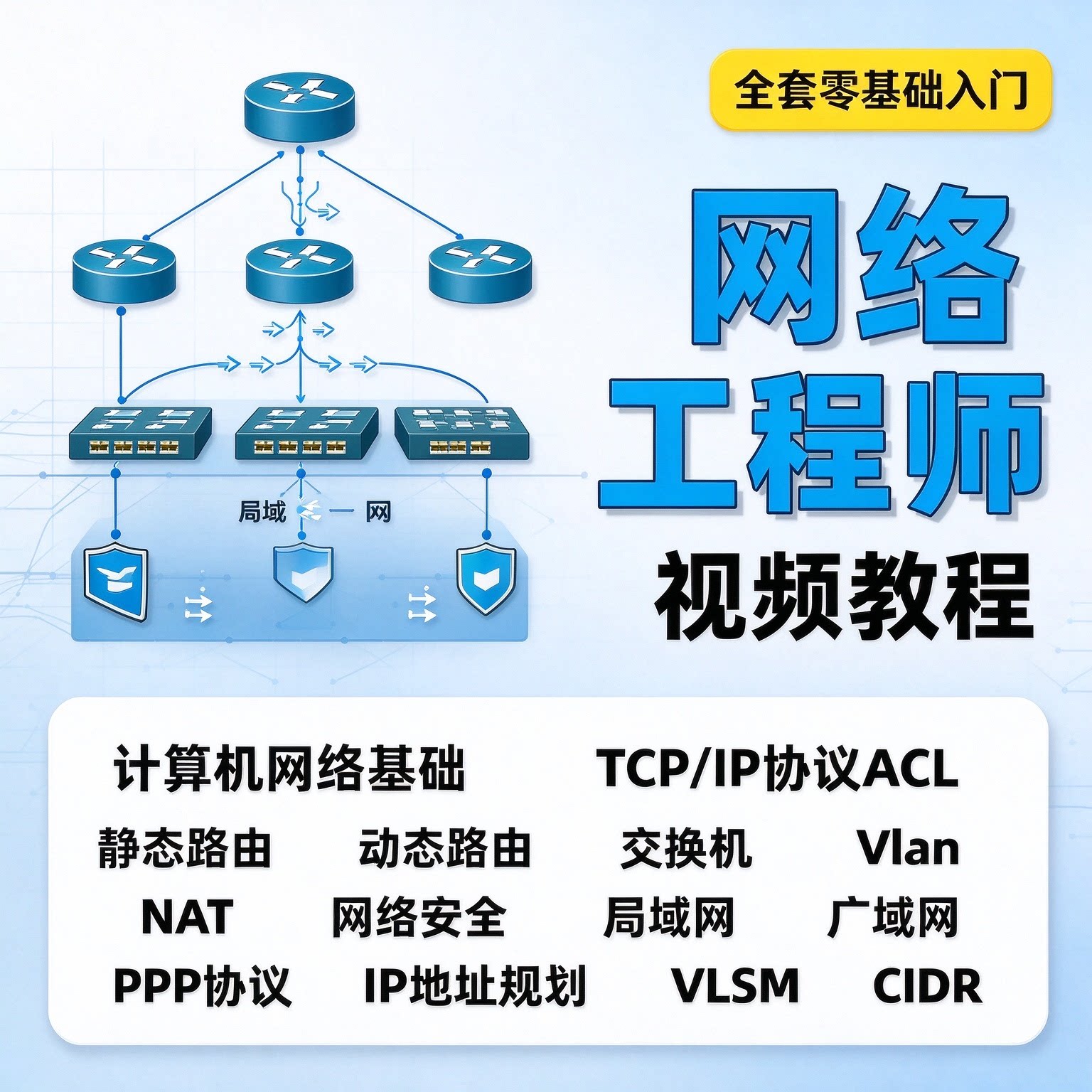 23计算机网络工程师视频教程课培训运维技术路由与交换零基础自学