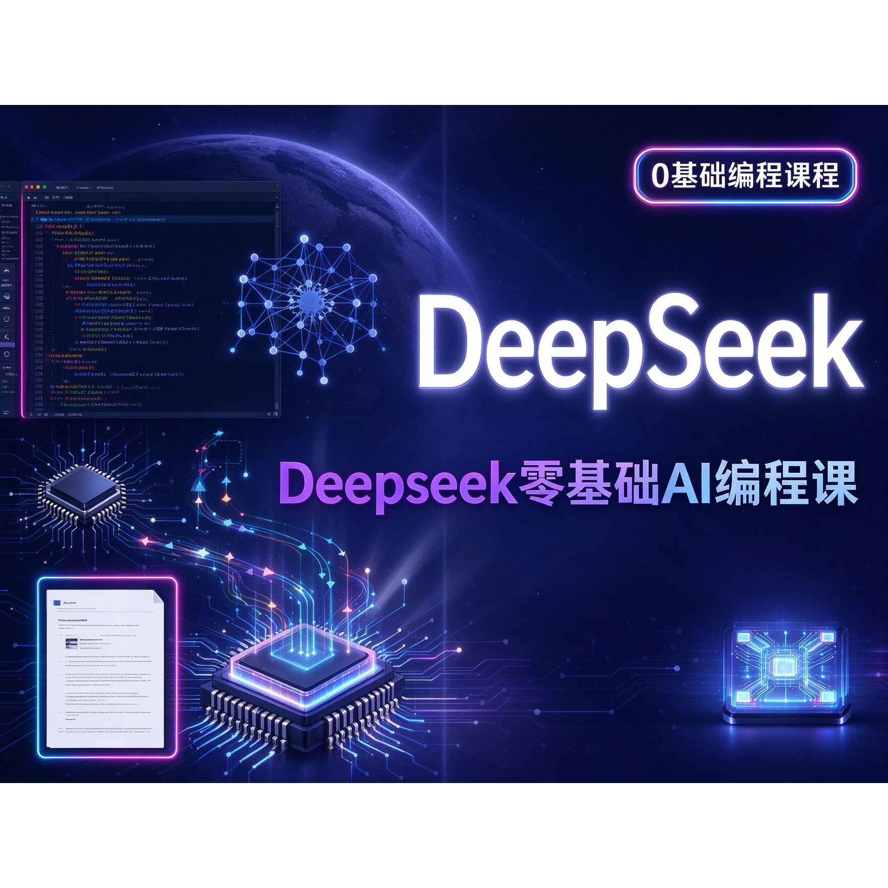 Deepseek零基础AI编程课2025AI人工智能/Python入门6小时高效速成
