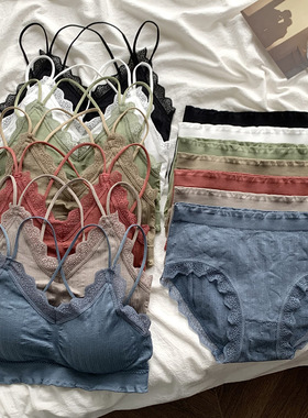 小胸加厚垫吊带美背聚拢文胸无钢圈平胸3CM抹胸裹胸运动蕾丝内衣