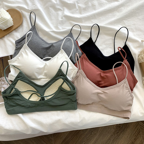 交叉美背内衣女小胸聚拢红色文胸