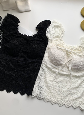 纯欲性感甜美辣妹一字肩蕾丝衫短袖T恤女夏紧身短款小衫气质上衣