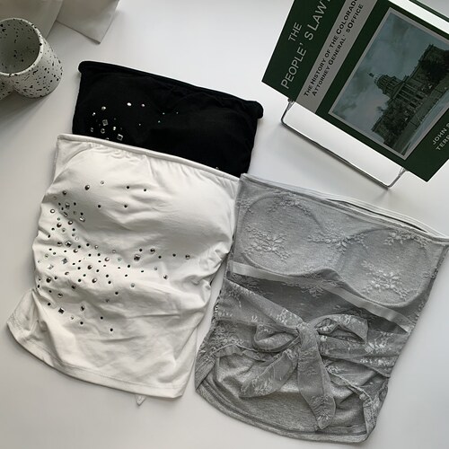 辣妹修身显瘦内搭短款烫钻上衣