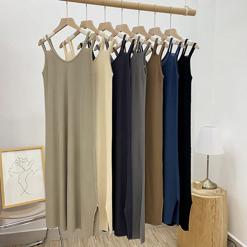 法式风设计感小众内搭吊带连衣裙