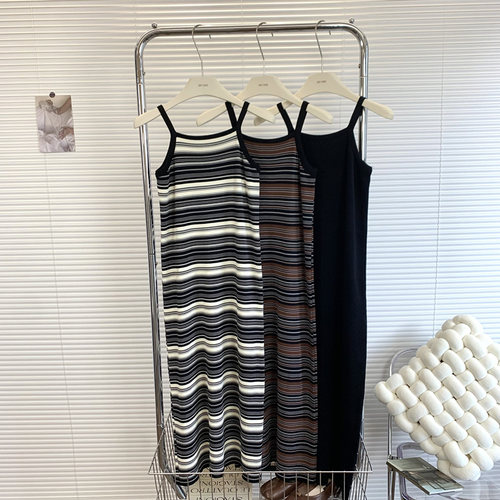 法式气质小个子条纹连衣裙女夏新