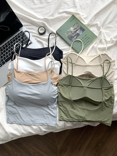 Топ с чашечками, майка, летнее белье для повседневной носки, короткий бюстгальтер-топ, эффект подтяжки, популярно в интернете, красивая спина, с открытой спиной