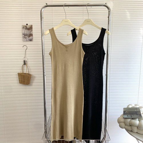 针织连衣裙夏季2023年新款修身