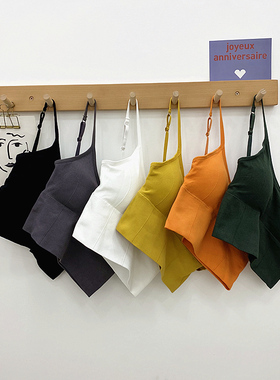 美背吊带背心女外穿2021年春季新款可调节内搭显瘦打底内衣带胸垫