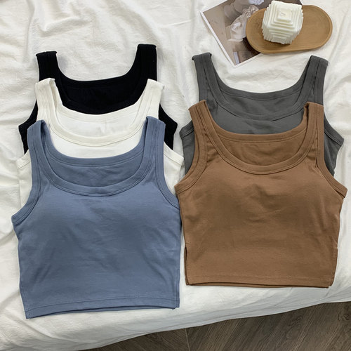 无袖上衣侧开叉女网红2023辣妹