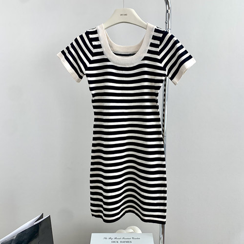 条纹连衣裙子小个子春夏季女