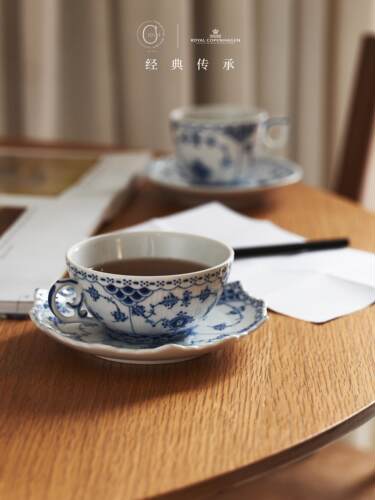 全蕾丝唐草茶杯皇家哥本哈根