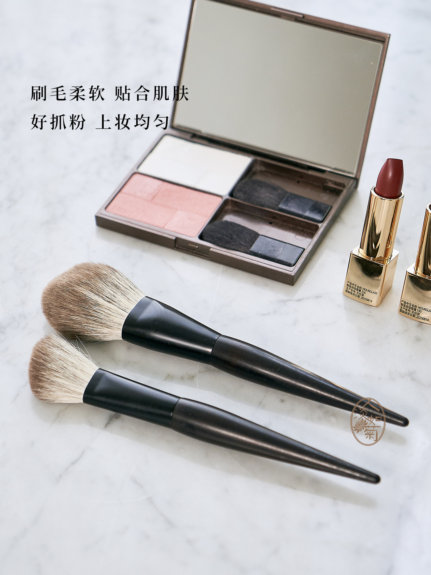 柔软似雪刷毛密抓粉强均匀细致人淡如菊精品雪狐毛大散粉刷腮红刷