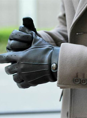 英国制造DENTS邦德同款007幽灵党汽车驾驶机车羊皮全指手套送礼品