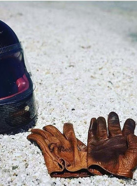 美国制造grifter哈雷机车野牛皮耐磨真皮春季凯旋摩托车复古手套