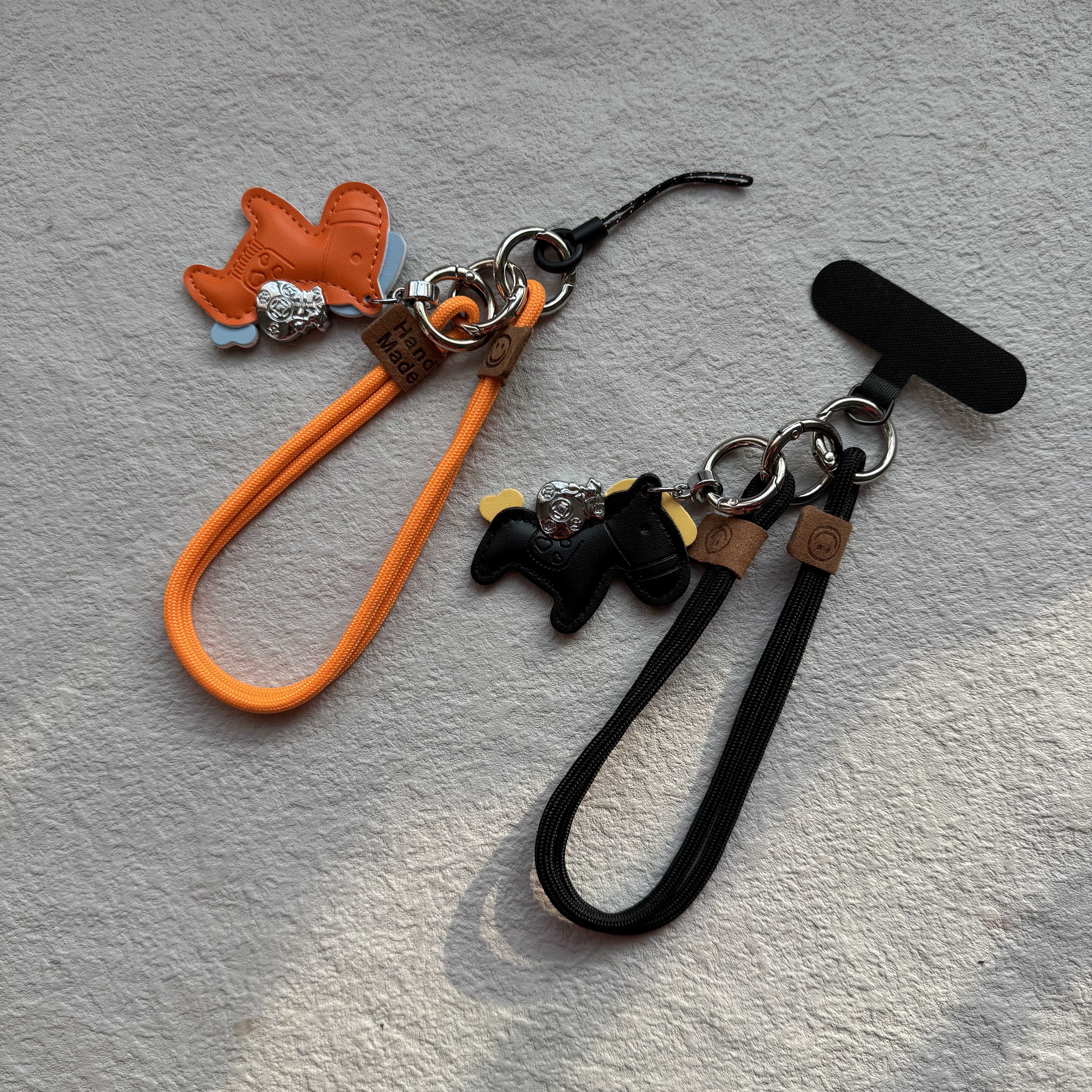 简约ins小马挂件钥匙扣编织链条diy手机壳挂绳腕带式挂链手腕