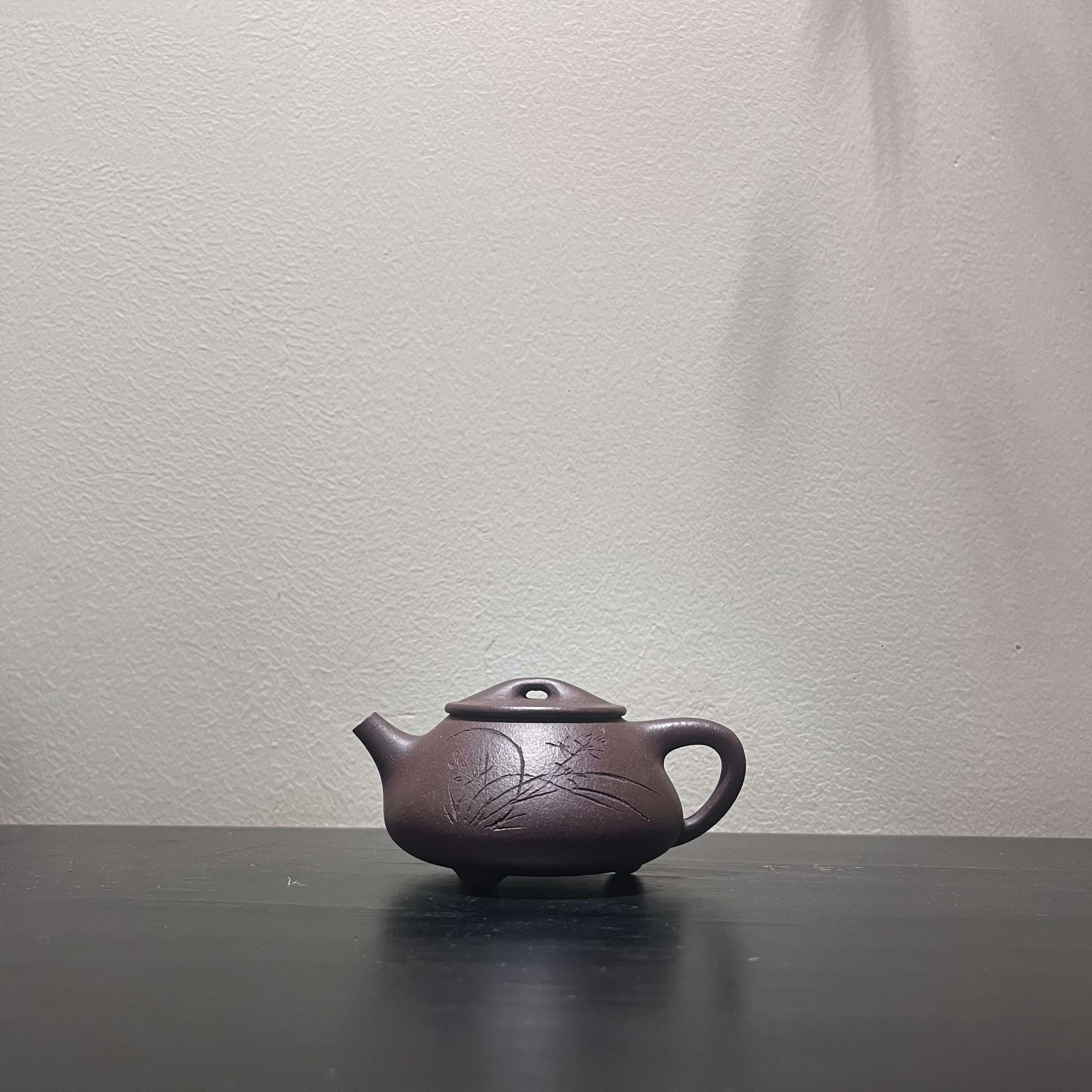 景舟石瓢壶·福慧双修 三孔陈继湘底槽清潮州手拉壶文人茶器