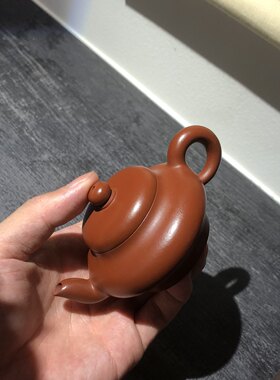 吴义永仿古大彬壶玫瑰红朱泥潮州手拉壶铁人廖奥师兄