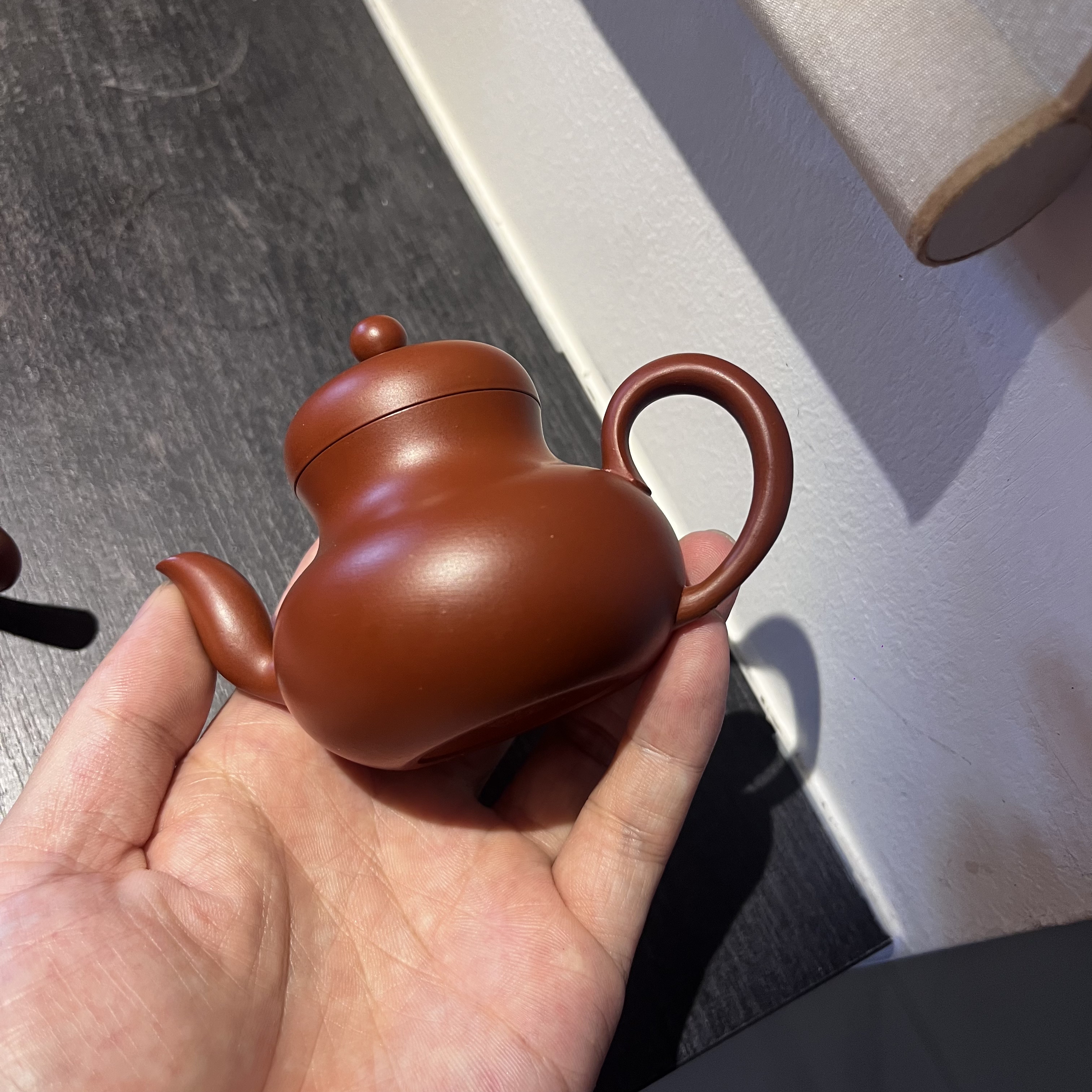思亭壶·朱泥 林嬿潮州手拉壶文人工夫茶器传统器型
